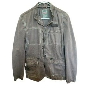 Triple Five Soul Jacket Womens Military Mock Neck Pockets Khaki Medium ulility